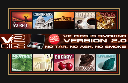 no smoke ~ no tar ~ no guilt V2 ~ America's Favorite e-cig brand!